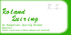 roland quiring business card